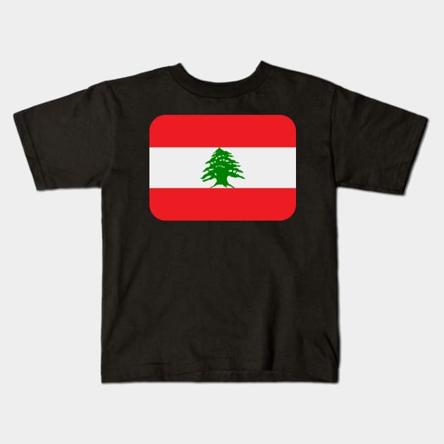 Flag of lebanon Kids T-Shirt by gold package